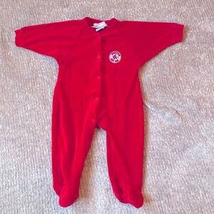 Red Sox Baseball Footie Pajamas, Sleeper, Terrycloth, Snaps, MLB